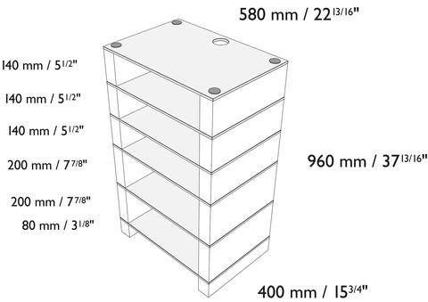 Blok STAX 960 Walnut/Black