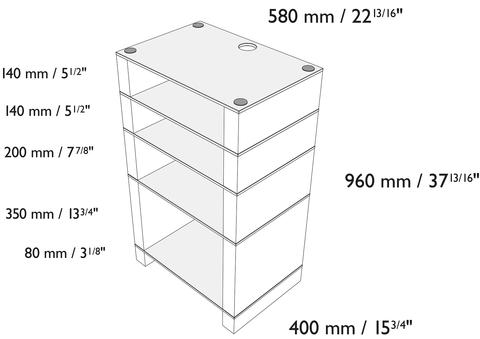 Blok STAX 960X Walnut/Black