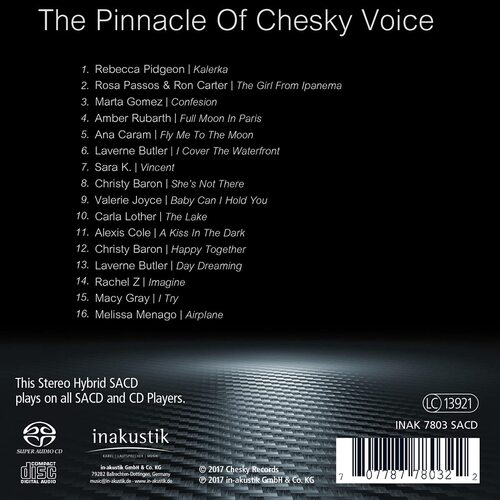 Various Artists The Pinnacle Of Chesky Voice Hybrid SACD