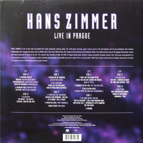 Hans Zimmer Live In Prague (Coloured Vinyl) (4 LP)