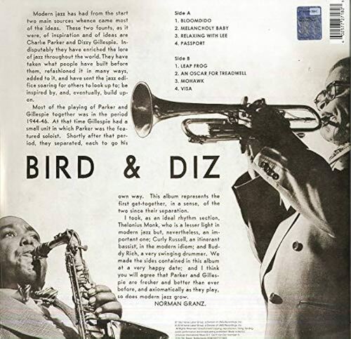 Charlie Parker & Dizzy Gillespie Bird & Diz (Verve By Vital Series)