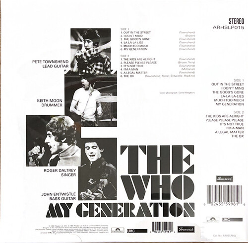 The Who My Generation Half-Speed Mastered