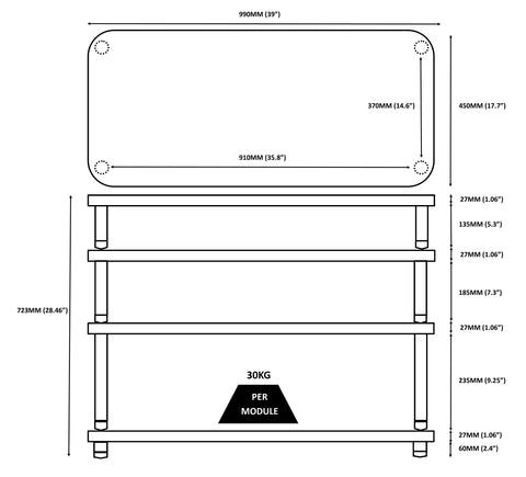 Atacama Apollo Storm 10 Shelf 135 мм. Natural Oak / Black