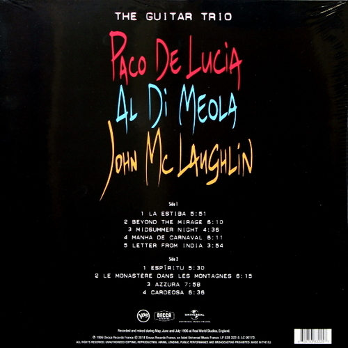 Paco De Lucia, Al Di Meola, John McLaughlin The Guitar Trio