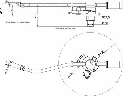 Korf Audio TA-SF11R Transcription Tonearm