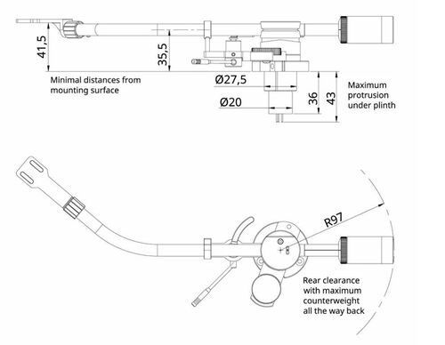 Korf Audio TA-SF9R Tonearm