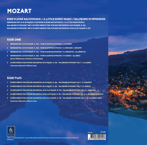 Slovak Philharmonic Orchestra & Alfred Scholz, Camerata Labacensis & Alberto Lizzio Mozart Eine Kleine Nachtmusik, A Little Night Music, Salzburg Symphonies