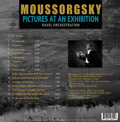 Ravel Orchestration Moussorgsky Pictures At An Exhibition Master Quality Reel To Reel Tape (1 Reel)