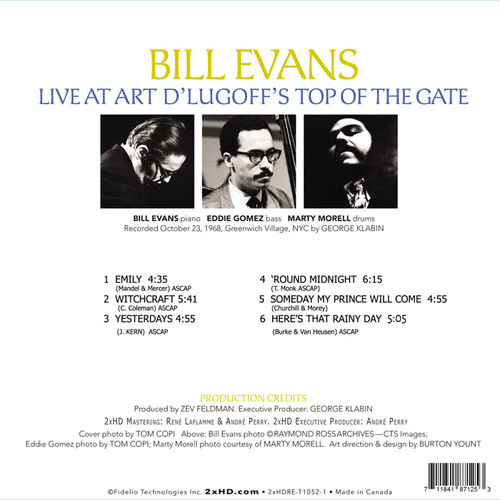 Bill Evans Live At Art D'Lugoff's Top Of The Gate Vol.1 Master Quality Reel To Reel Tape (1 Reel)