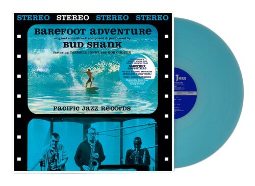 Bud Shank Featuring Carmell Jones and Bob Cooper Barefoot Adventure Coloured Seaglass Aqua Vinyl