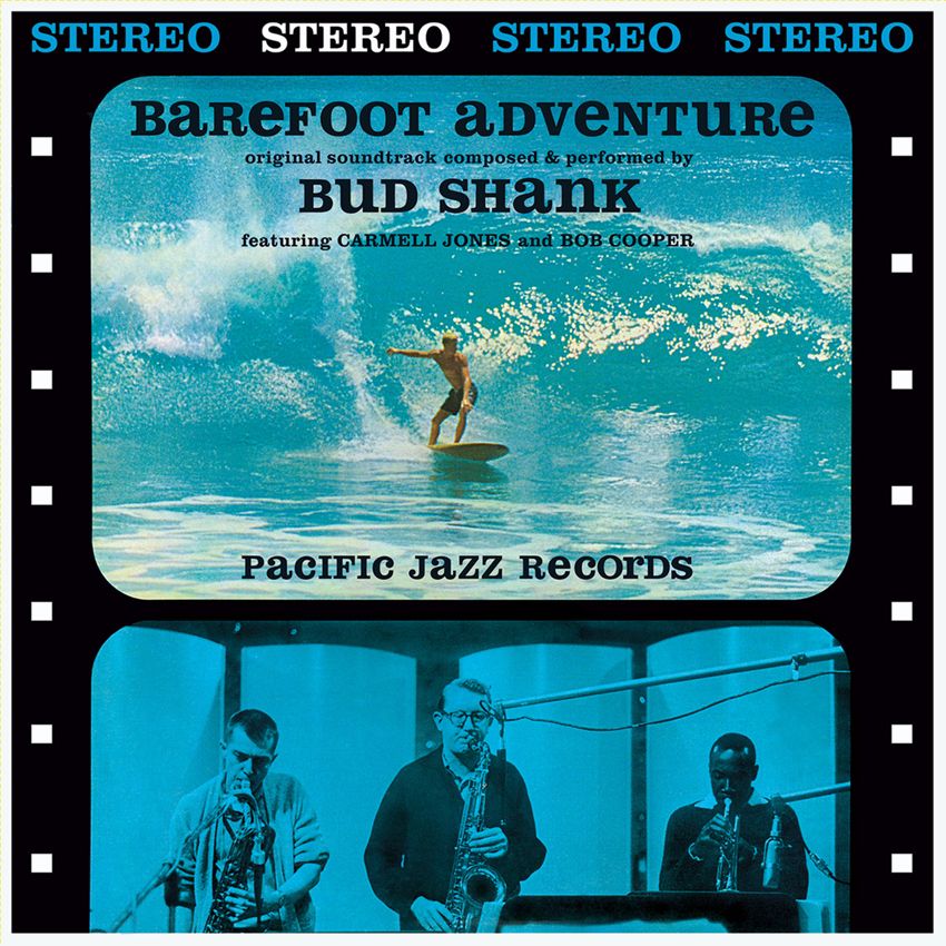 Bud Shank Featuring Carmell Jones and Bob Cooper Barefoot Adventure Coloured Seaglass Aqua Vinyl