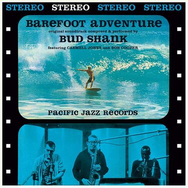 Bud Shank Featuring Carmell Jones and Bob Cooper Barefoot Adventure Coloured Seaglass Aqua Vinyl