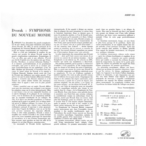 Constantin Silvestri & Orchestre Natianal de la Radiodiffusion Française Dvorak Symphony No.9 Op.95 “From the New World”